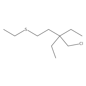 3-(Chloromethyl)-3-ethyl-1-(ethylsulfanyl)pentane Structure