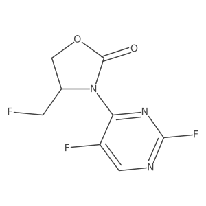 (R)-3-(2,5-Difluoropyrimidin-4-yl)-4-(fluoromethyl)oxazolidin-2-one Structure