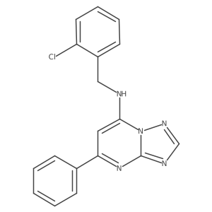 N-[(2-Chlorophenyl)methyl]-5-phenyl-[1,2,4]triazolo[1,5-a]pyrimidin-7-amine Structure
