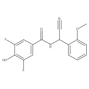 N-[Cyano-(2-methoxyphenyl)methyl]-3,5-difluoro-4-hydroxybenzamide Structure