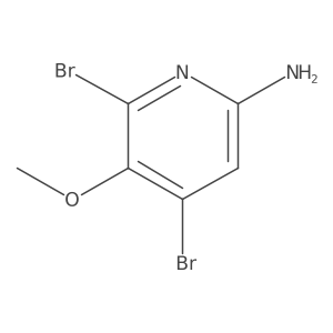 4,6-Dibromo-5-methoxy-2-pyridinamine Structure