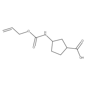 (1R,3S)-3-{[(prop-2-en-1-yloxy)carbonyl]amino}cyclopentane-1-carboxylic acid Structure
