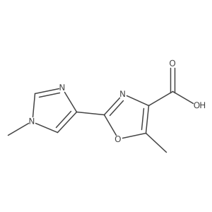 5-Methyl-2-(1-methyl-4-imidazolyl)oxazole-4-carboxylic Acid结构式