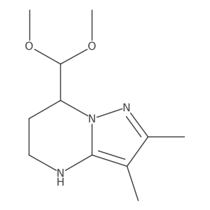 7-(dimethoxymethyl)-2,3-dimethyl-4H,5H,6H,7H-pyrazolo[1,5-a]pyrimidine结构式