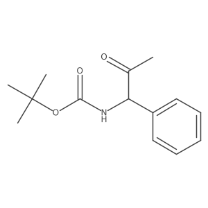 N-(2-oxo-1-phenyl-1-propyl)-carbamic acid tert-butyl ester Structure