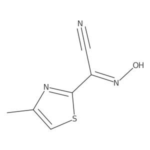 (2E)-(hydroxyimino)(4-methyl-1,3-thiazol-2-yl)ethanenitrile结构式