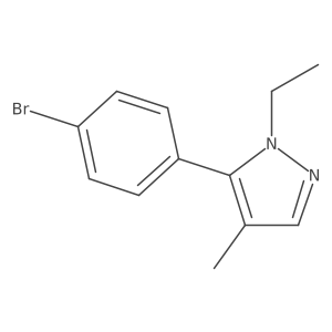 1H-Pyrazole, 5-(4-bromophenyl)-1-ethyl-4-methyl-结构式