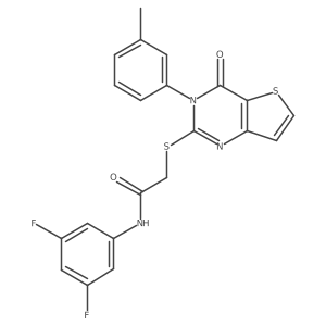 N-(3,5-difluorophenyl)-2-((4-oxo-3-(m-tolyl)-3,4-dihydrothieno[3,2-d]pyrimidin-2-yl)thio)acetamide Structure