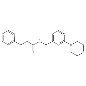 N-((2-morpholinopyrimidin-4-yl)methyl)-3-phenylpropanamide结构式