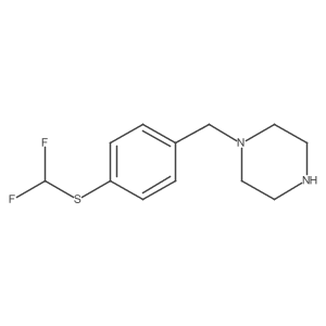 1-({4-[(Difluoromethyl)sulfanyl]phenyl}methyl)piperazine结构式