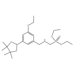 Diethyl P-[[[[3-ethoxy-5-(4,4,5,5-tetramethyl-1,3,2-dioxaborolan-2-yl)phenyl]methyl]amino]methyl]phosphonate Structure