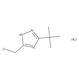 5-tert-butyl-3-(chloromethyl)-1H-1,2,4-triazole hydrochloride Structure