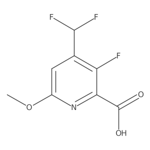 4-(Difluoromethyl)-3-fluoro-6-methoxypicolinic acid Structure