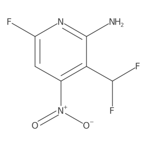 3-(Difluoromethyl)-6-fluoro-4-nitropyridin-2-amine Structure