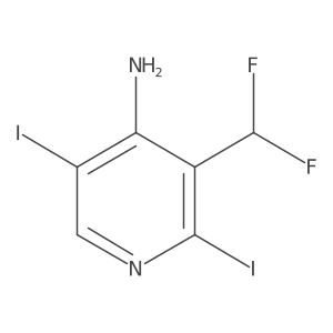 3-(Difluoromethyl)-2,5-diiodopyridin-4-amine结构式