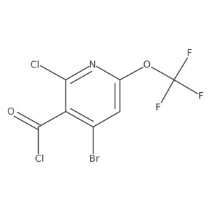 4-Bromo-2-chloro-6-(trifluoromethoxy)nicotinoyl chloride结构式