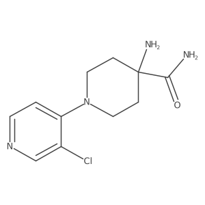 4-Amino-1-(3-chloropyridin-4-yl)piperidine-4-carboxamide结构式
