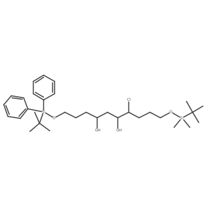 (8S,10S,11R)-11-Chloro-2,2,16,16,17,17-hexamethyl-3,3-diphenyl-4,15-dioxa-3,16-disilaoctadecane-8,10-diol Structure