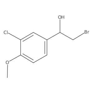 2-Bromo-1-(3-chloro-4-methoxyphenyl)ethan-1-ol Structure