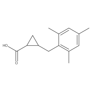 2-[(2,4,6-Trimethylphenyl)methyl]cyclopropane-1-carboxylic acid结构式