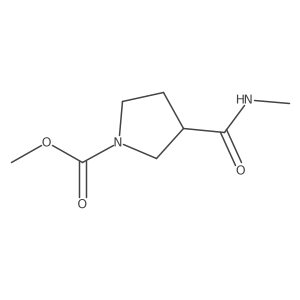 1-Pyrrolidinecarboxylic acid, 3-[(methylamino)carbonyl]-, methyl ester Structure