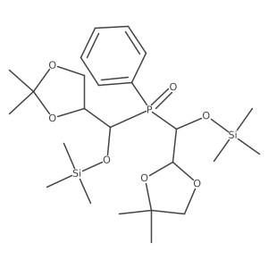 [(R)-{[(R)-[(2S)-4,4-dimethyl-1,3-dioxolan-2-yl][(trimethylsilyl)oxy]methyl](phenyl)phosphoryl}[(4R)-2,2-dimethyl-1,3-dioxolan-4-yl]methoxy]trimethylsilane结构式