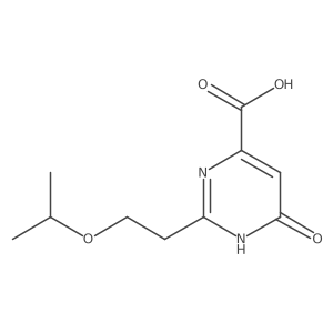 6-Oxo-2-[2-(propan-2-yloxy)ethyl]-1,6-dihydropyrimidine-4-carboxylic acid结构式