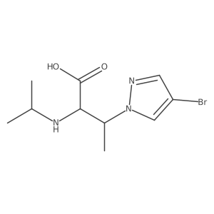 3-(4-bromo-1H-pyrazol-1-yl)-2-[(propan-2-yl)amino]butanoic acid Structure