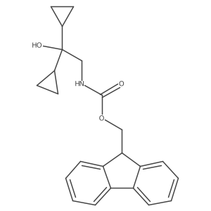 (9H-fluoren-9-yl)methyl N-(2,2-dicyclopropyl-2-hydroxyethyl)carbamate结构式