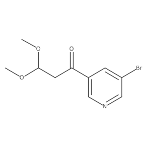 1-(5-Bromopyridin-3-yl)-3,3-dimethoxypropan-1-one Structure