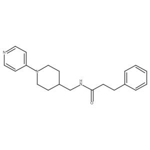 3-phenyl-N-((1-(pyridin-4-yl)piperidin-4-yl)methyl)propanamide结构式