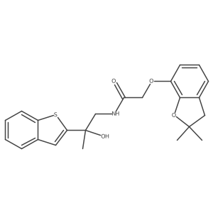 N-(2-(benzo[b]thiophen-2-yl)-2-hydroxypropyl)-2-((2,2-dimethyl-2,3-dihydrobenzofuran-7-yl)oxy)acetamide Structure