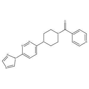 (4-(6-(1H-1,2,4-triazol-1-yl)pyridazin-3-yl)piperazin-1-yl)(pyridin-4-yl)methanone结构式
