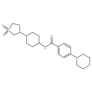 N-(1-(1,1-dioxidotetrahydrothiophen-3-yl)piperidin-4-yl)-4-morpholinobenzamide结构式