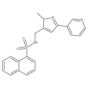 N-((1-methyl-3-(pyridin-3-yl)-1H-pyrazol-5-yl)methyl)naphthalene-1-sulfonamide Structure