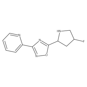 5-(4-Fluoropyrrolidin-2-yl)-3-(pyridin-2-yl)-1,2,4-oxadiazole结构式