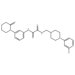 N1-((1-(2-methylpyridin-4-yl)piperidin-4-yl)methyl)-N2-(3-(2-oxopiperidin-1-yl)phenyl)oxalamide Structure