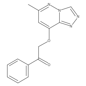 2-({6-Methyl-[1,2,4]triazolo[4,3-b]pyridazin-8-yl}oxy)-1-phenylethan-1-one结构式
