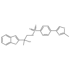 N-(2-(benzofuran-2-yl)-2-hydroxypropyl)-4-(2-methyloxazol-4-yl)benzenesulfonamide Structure