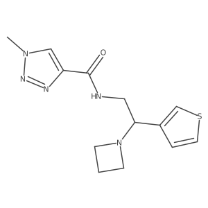 N-(2-(azetidin-1-yl)-2-(thiophen-3-yl)ethyl)-1-methyl-1H-1,2,3-triazole-4-carboxamide结构式