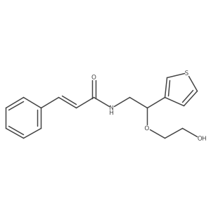 N-(2-(2-hydroxyethoxy)-2-(thiophen-3-yl)ethyl)cinnamamide结构式