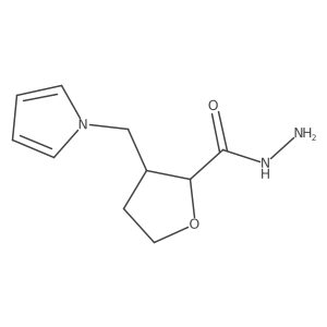 rac-(2R,3R)-3-[(1H-pyrrol-1-yl)methyl]oxolane-2-carbohydrazide结构式