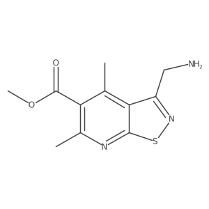 Methyl 3-(aminomethyl)-4,6-dimethyl-[1,2]thiazolo[5,4-b]pyridine-5-carboxylate结构式