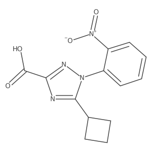 5-Cyclobutyl-1-(2-nitrophenyl)-1H-1,2,4-triazole-3-carboxylic acid Structure