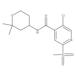 5-chloro-N-(2,2-dimethyloxan-4-yl)-2-methanesulfonylpyridine-4-carboxamide Structure