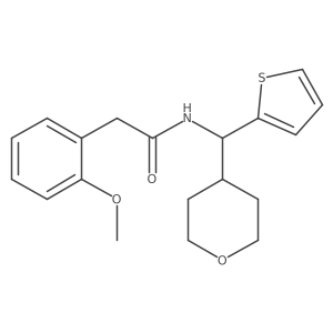2-(2-methoxyphenyl)-N-[(oxan-4-yl)(thiophen-2-yl)methyl]acetamide Structure