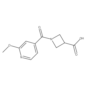 1-(2-Methoxyisonicotinoyl)azetidine-3-carboxylic acid结构式