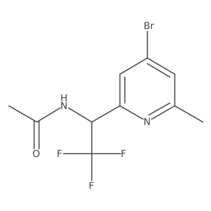 N-(1-(4-Bromo-6-methylpyridin-2-YL)-2,2,2-trifluoroethyl)acetamide结构式