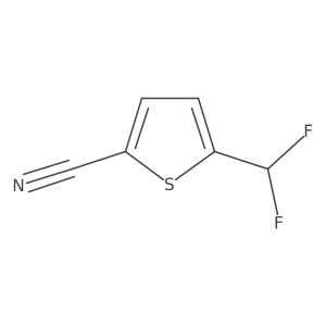 5-(Difluoromethyl)thiophene-2-carbonitrile结构式