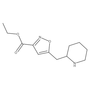 Ethyl 5-(piperidin-2-ylmethyl)-1,2-oxazole-3-carboxylate Structure